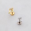 SONG MUSIC NOTE CZ NOTE THREADLESS (PUSH IN) 316L SURGICAL STEEL LABRET SET